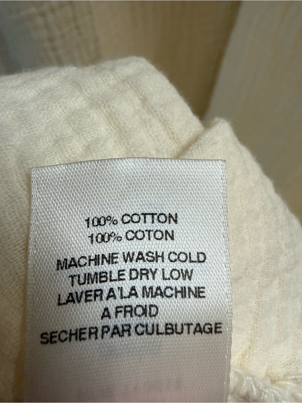AMADI Twist Front Cotton Gauze Maxi Cover-Up Dress Cream Size Small Made USA - Picture 6 of 7